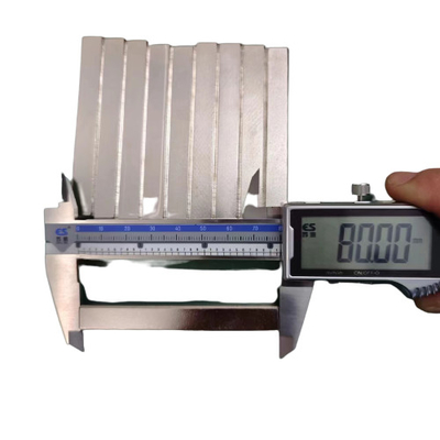 kupować Niestandardowe kwadratowe prostokątne magnesy neodymowe N52 o dużej długości 80X10X10mm wielokrotnego użytku online manufacture